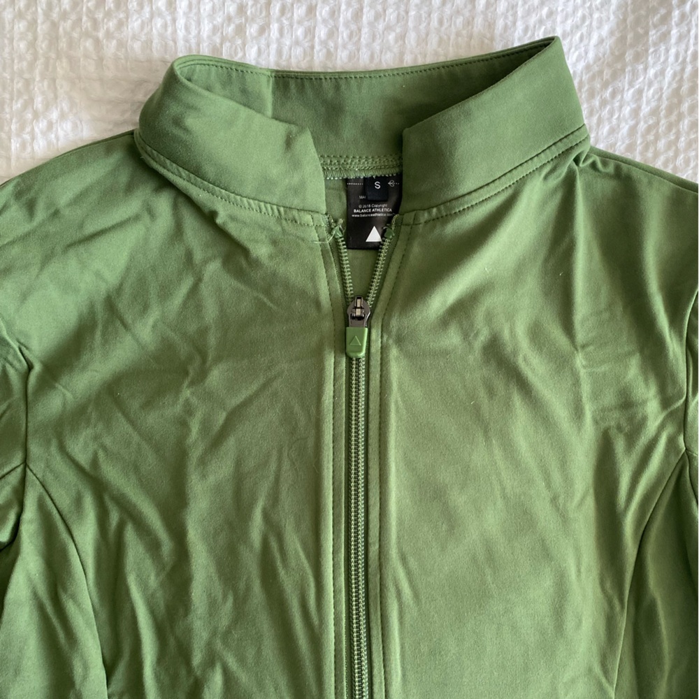 Green Cropped Zip-Up Jacket from Balance - Picture 2 of 4